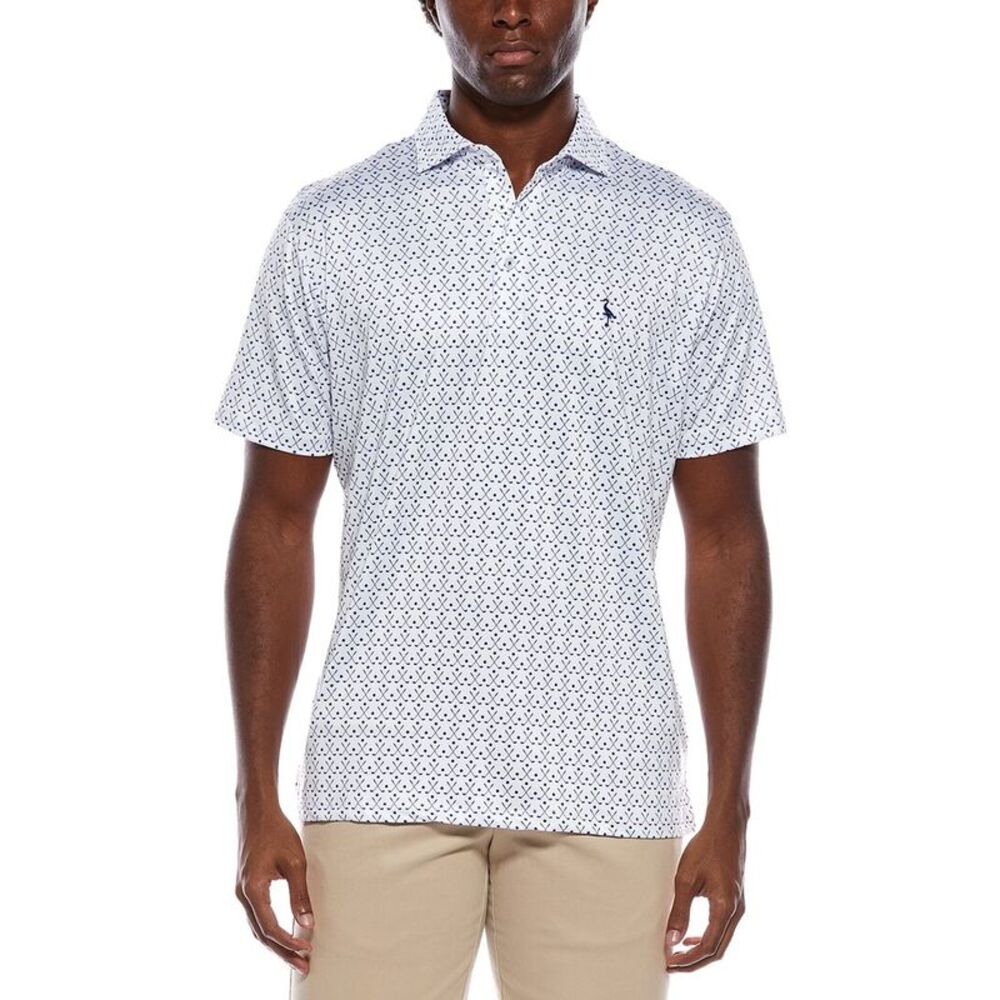 Tailorbyrd Mens Golf Clubs Printed Performance Polo Shirt